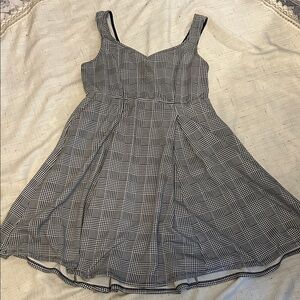 Torrid Black and White Checkered Mini Dress